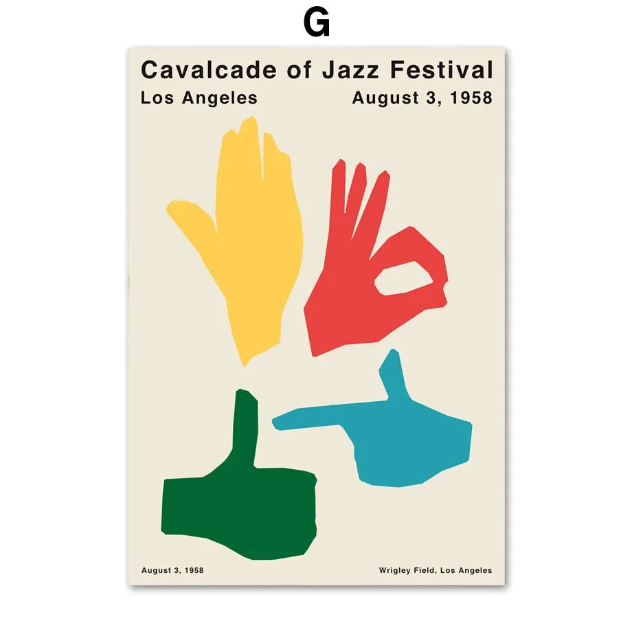 Abstract Wine Jazz Festival Poster | Cavalcade Of Jazz Festival