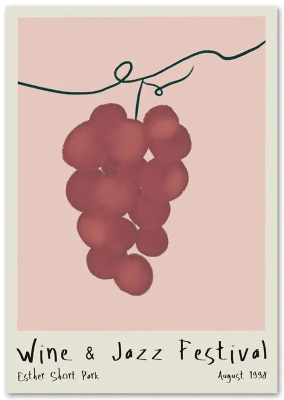 Abstract Wine Jazz Festival Poster | Wine &amp; Jazz Festival - Grape