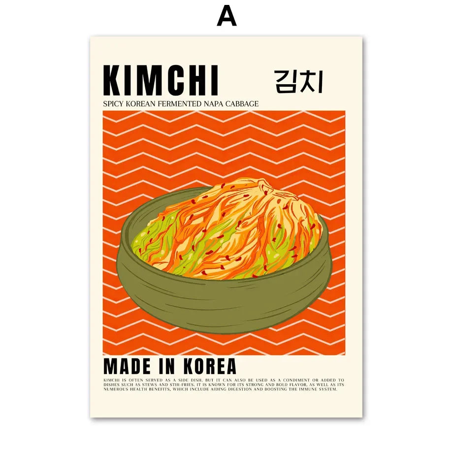 Retro Korean Food Poster | 1