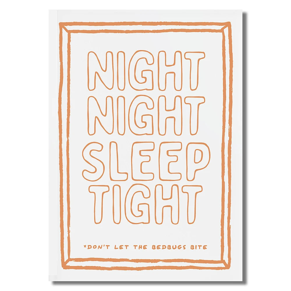 Cute Typography Poster | Night Night Sleep Tight