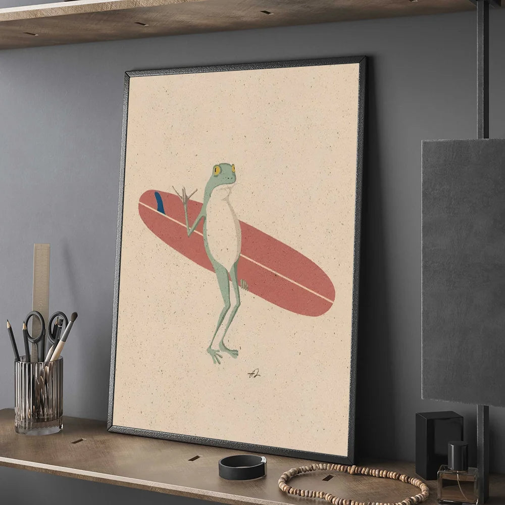 Funny Surfing Animal |Surfing Frog