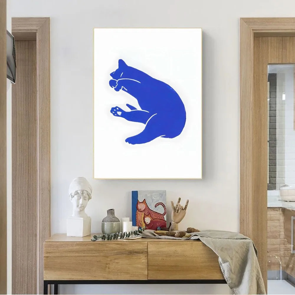 Abstract Klein Blue Poster | Blue Cat