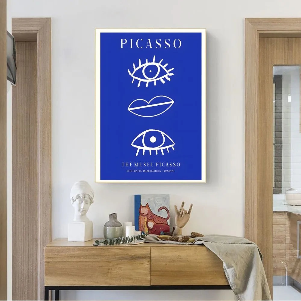 Abstract Klein Blue Poster | Eyes &amp; Lip